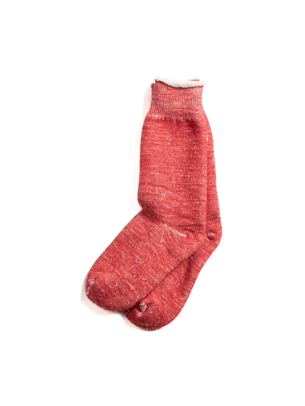 (R1001) DOUBLE FACE CREW SOCKS RED - Image 2