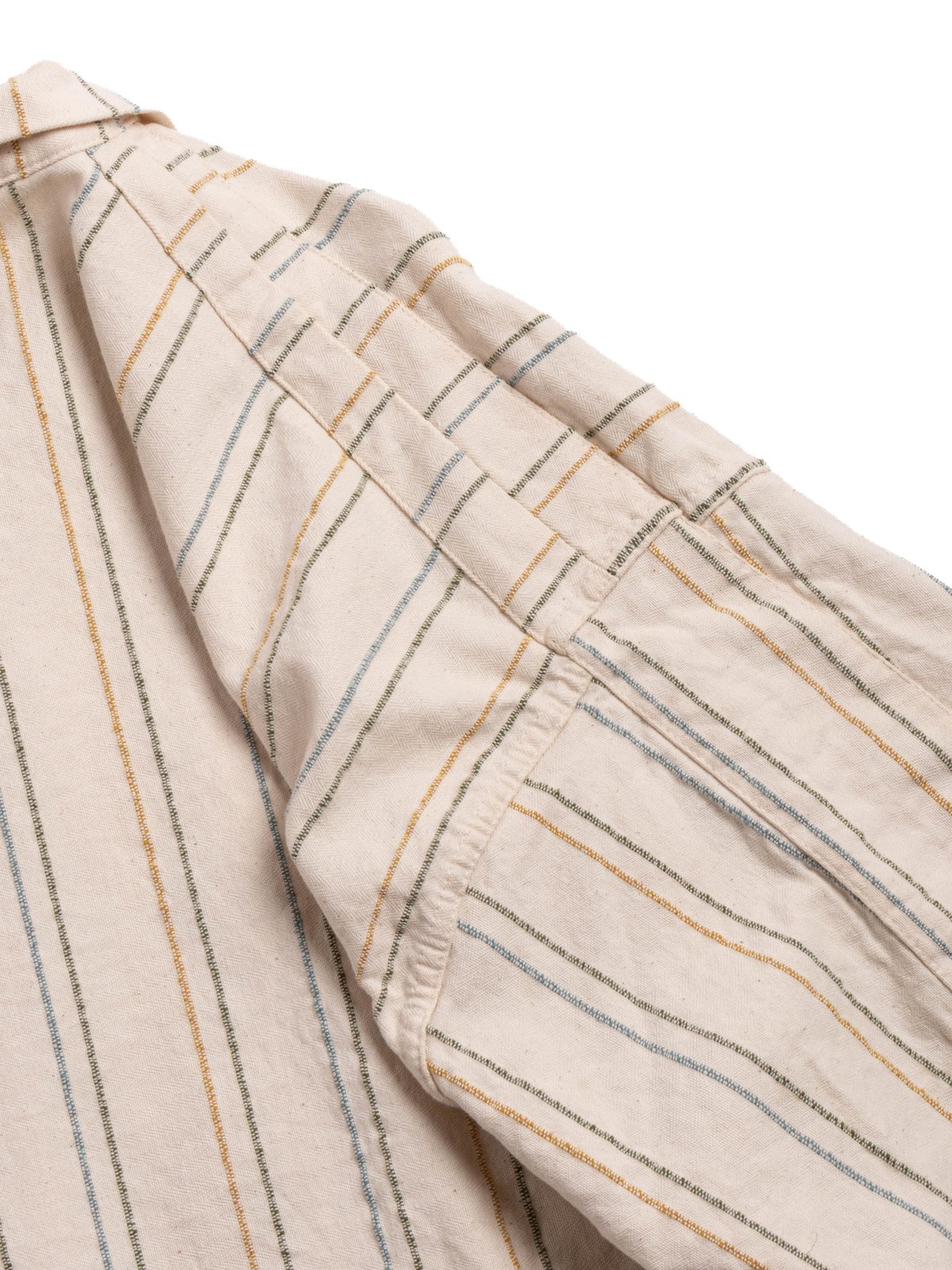 485 ISOSCELES SHIRT WOOL STRIPE COTTON TATTERSALL RINSED - Image 4