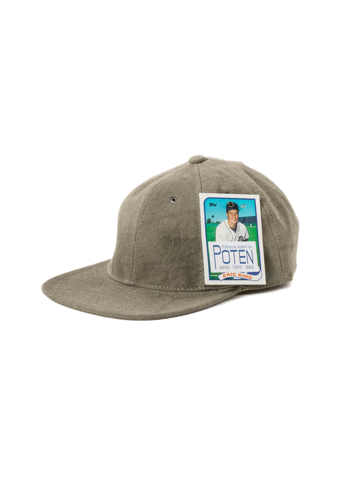 POTEN VINTAGE LINEN TWILL CAP GREY  - Image 2