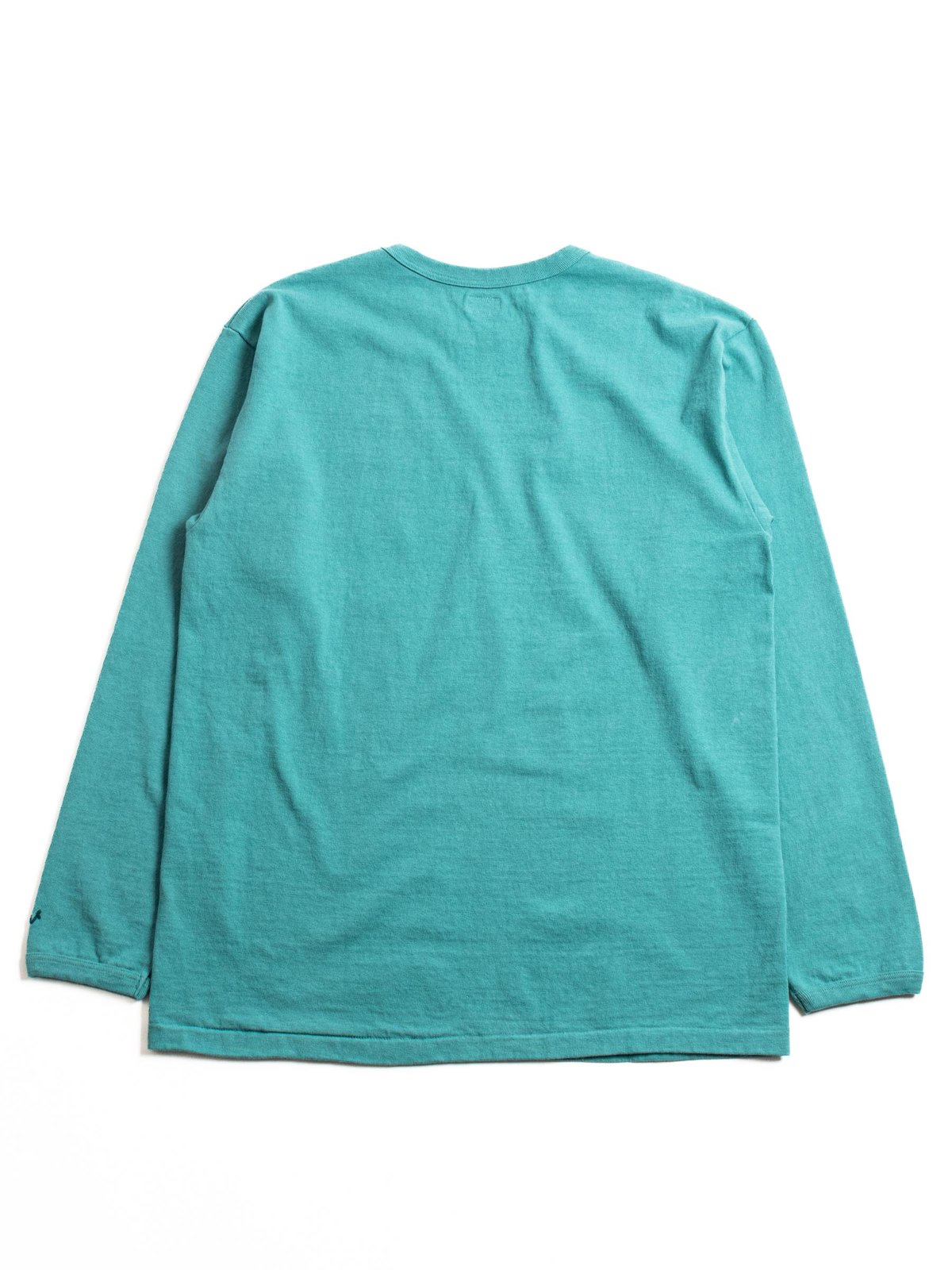 LOT.58001 H.W. L/S TEE PIGMENT DYE TURQUOISE - Image 4