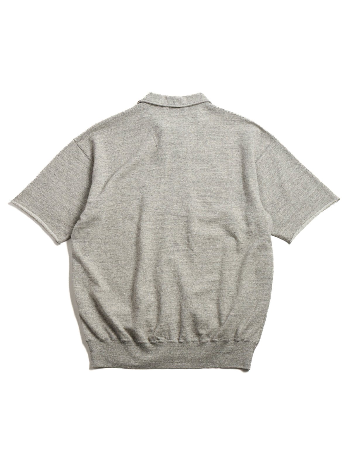 (LOT 74004) CUT OFF SLEEVE POLO SHIRT HEATHER GREY - Image 6