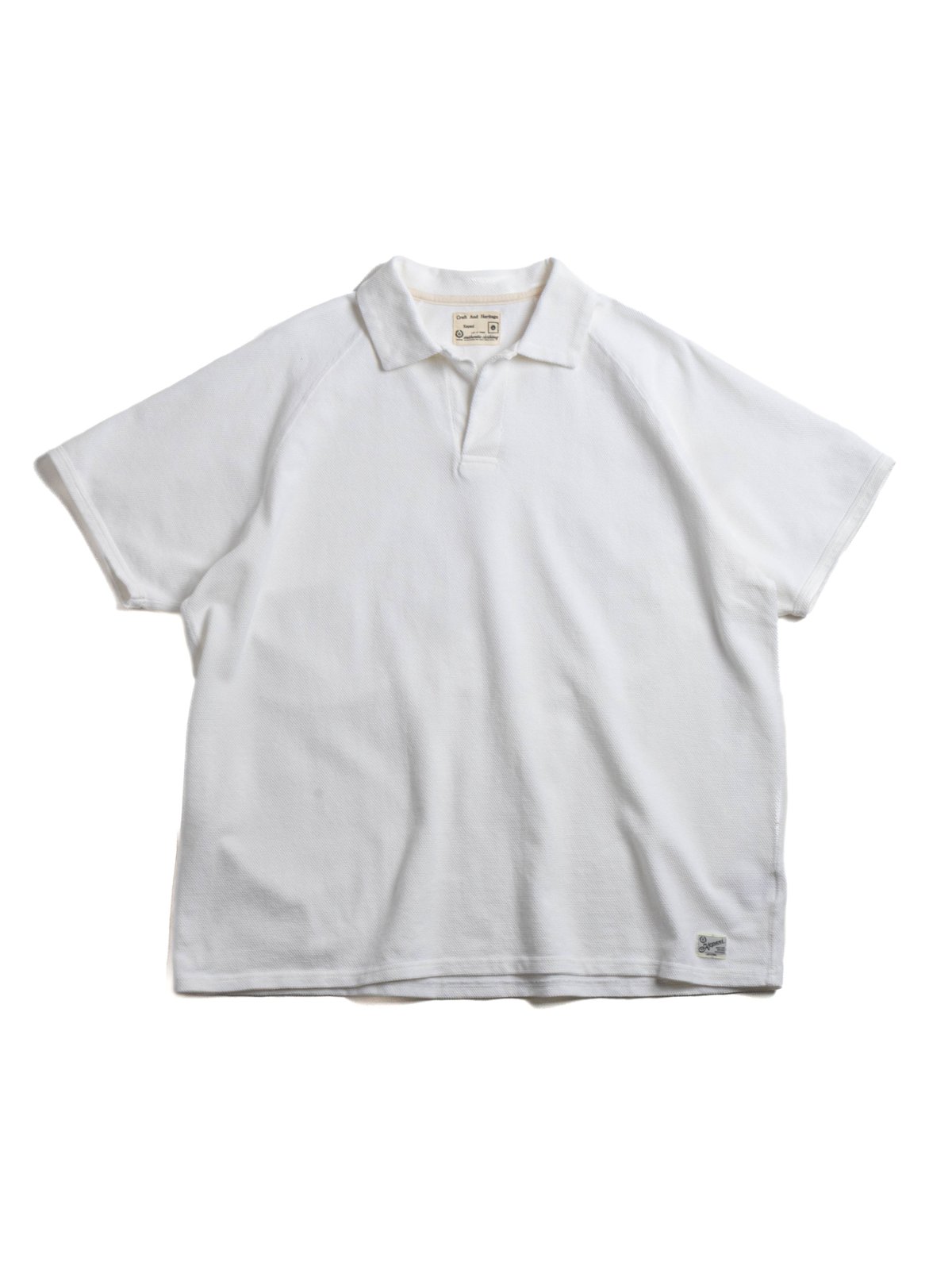 (KP2212ST) RAFFIA HEAVYWEIGHT PIQUE SKIPPER WHITE - Image 1