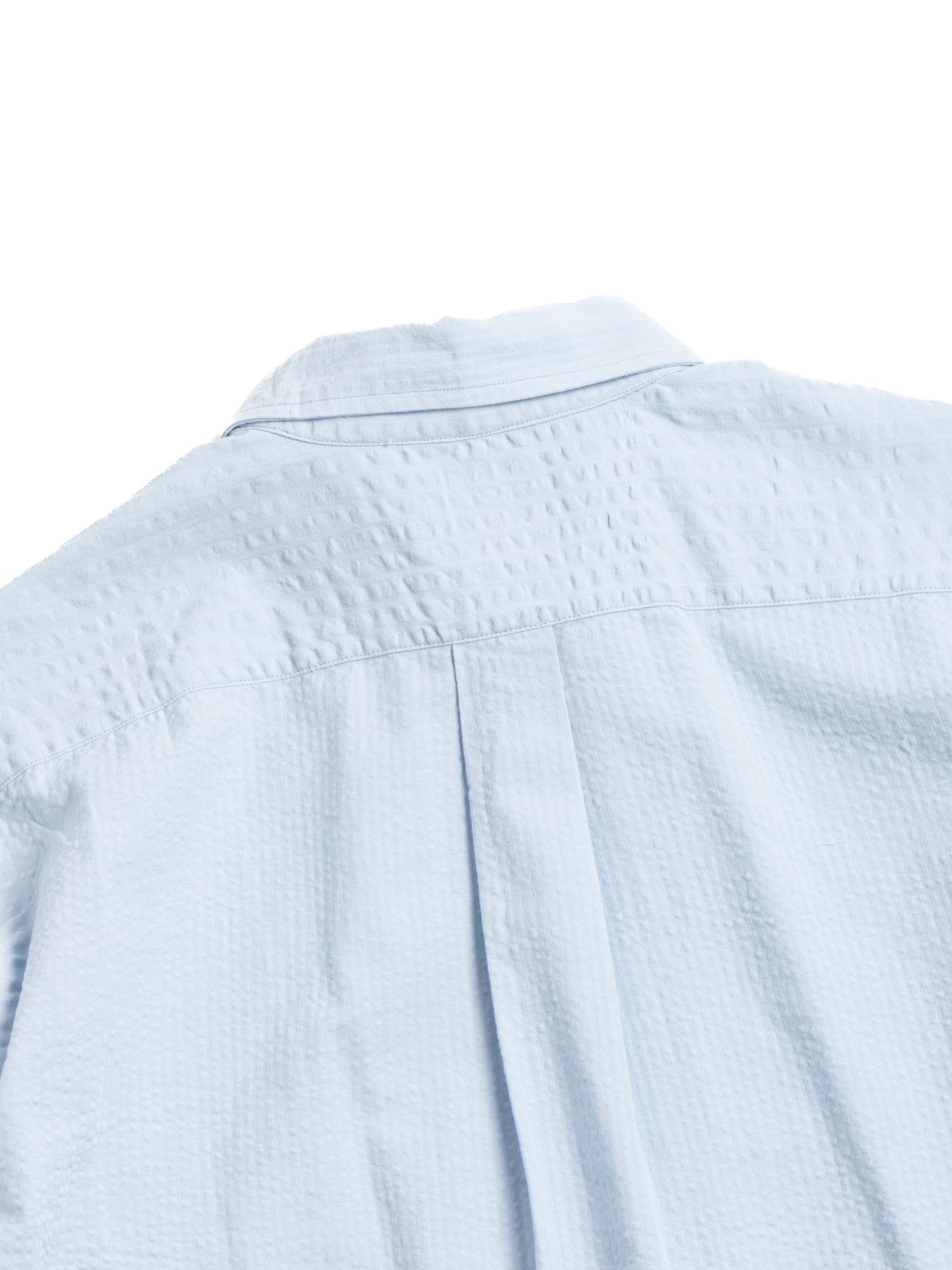 (OM45645.33) ENGINEERED SEERSUCKER WEAVE SHIRT BLUE - Image 5