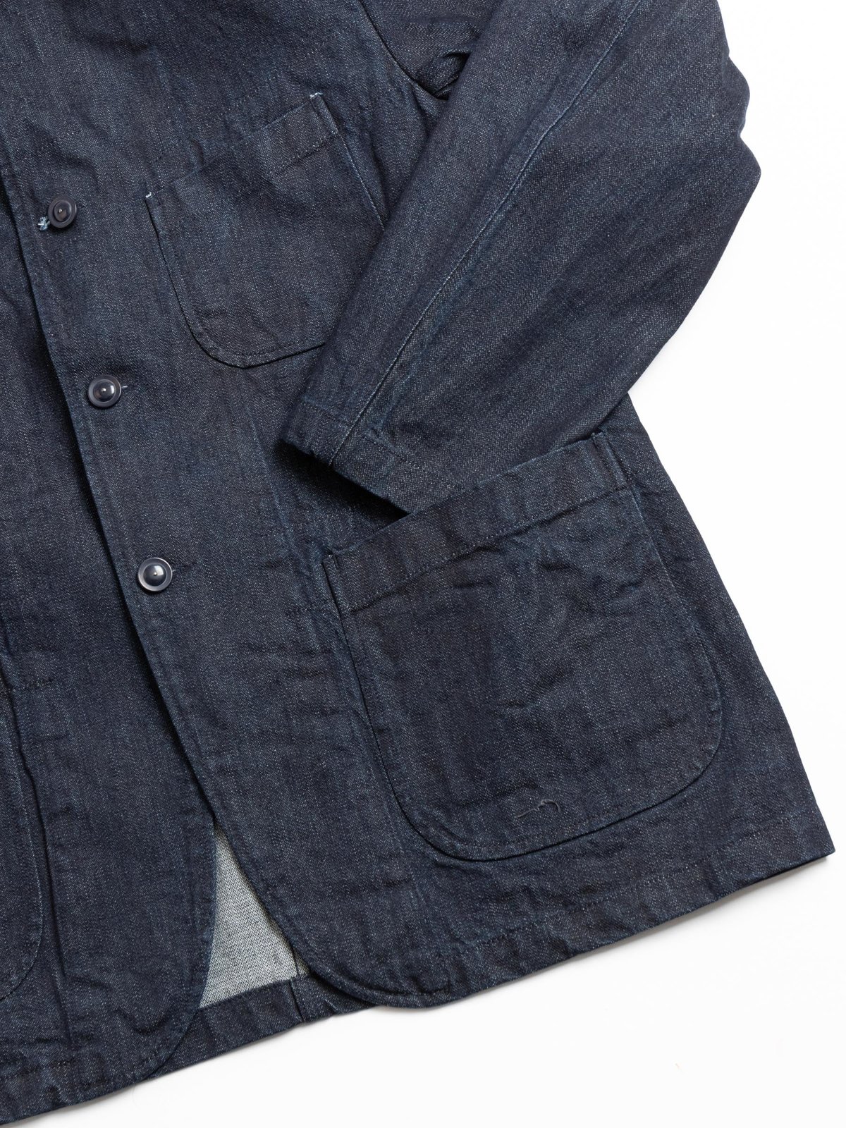 BEDFORD JACKET INDIGO COTTON BROKEN DENIM by Engineered Garments