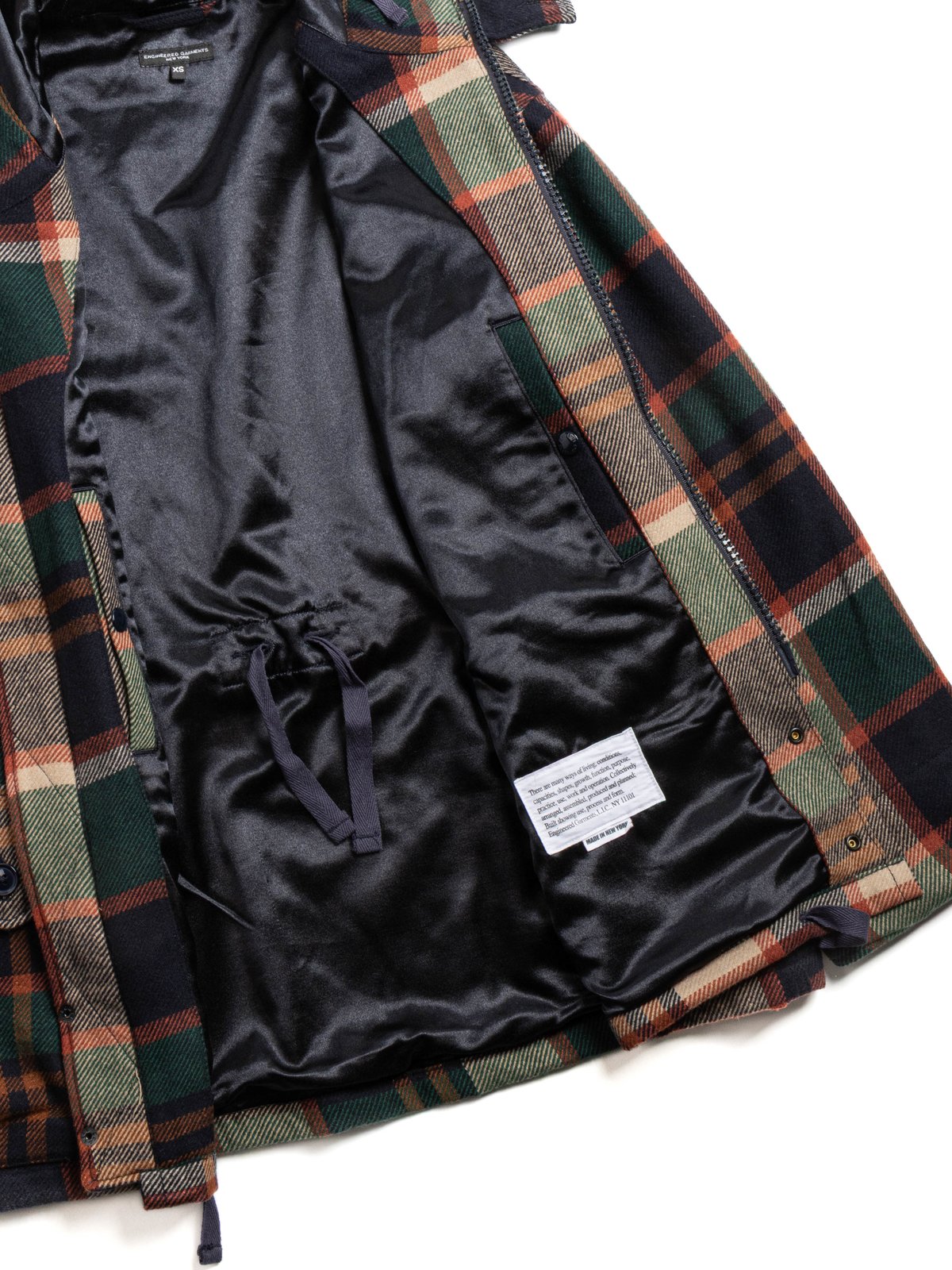 SAS JACKET NAVY/BROWN HEAVY WOOL PLAID - Image 6