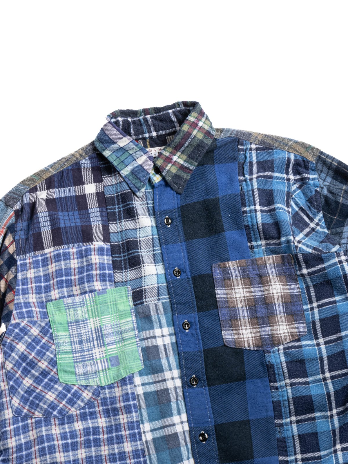 REBUILD BY NEEDLES FLANNEL STRAIGHT HEM SHIRT (A) - Image 2