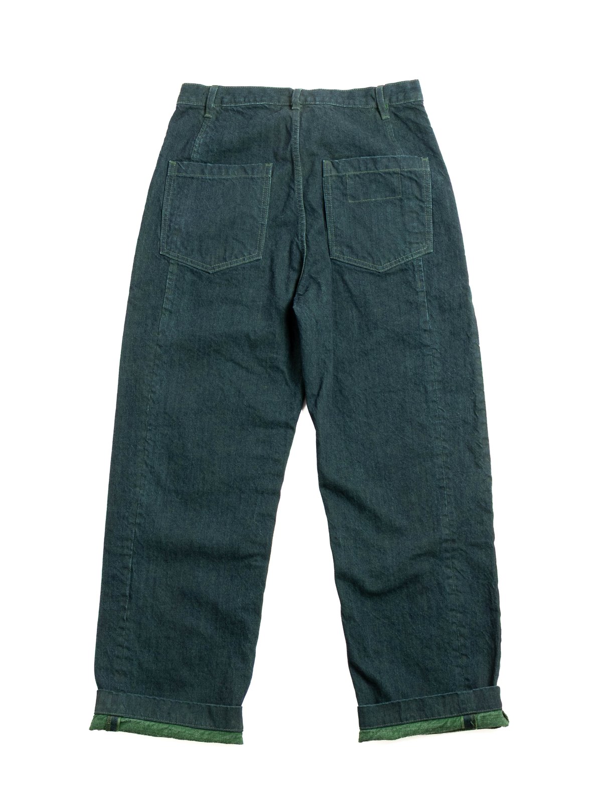 WORK 59 STRAIGHT JEAN ITALIAN SELVAGE DENIM MANTIS GREEN - Image 6