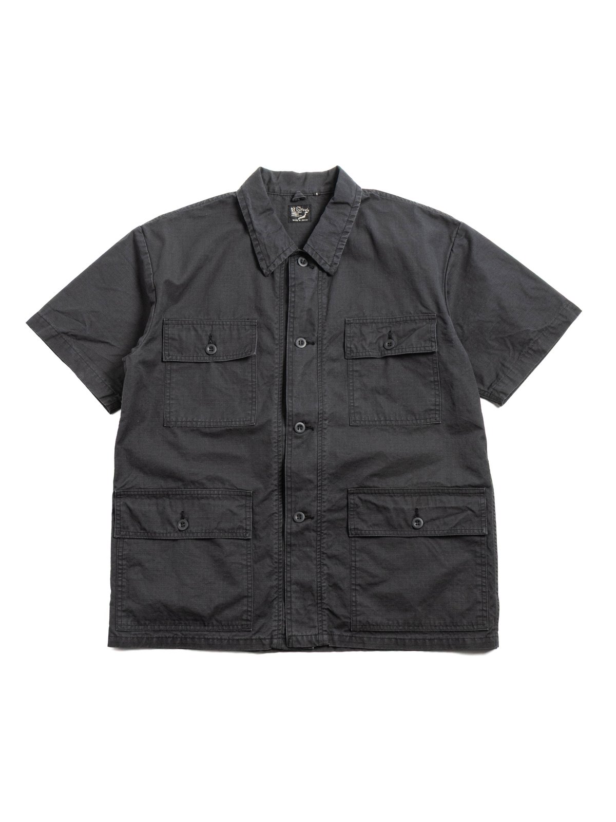 (8046) S/S UTILITY SHIRT RIPSTOP NAVY - Image 1