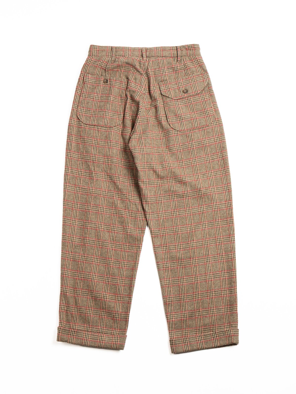 CARLYLE PANT / TAN / RED WOOL POLY GLEN PLAID - Image 6