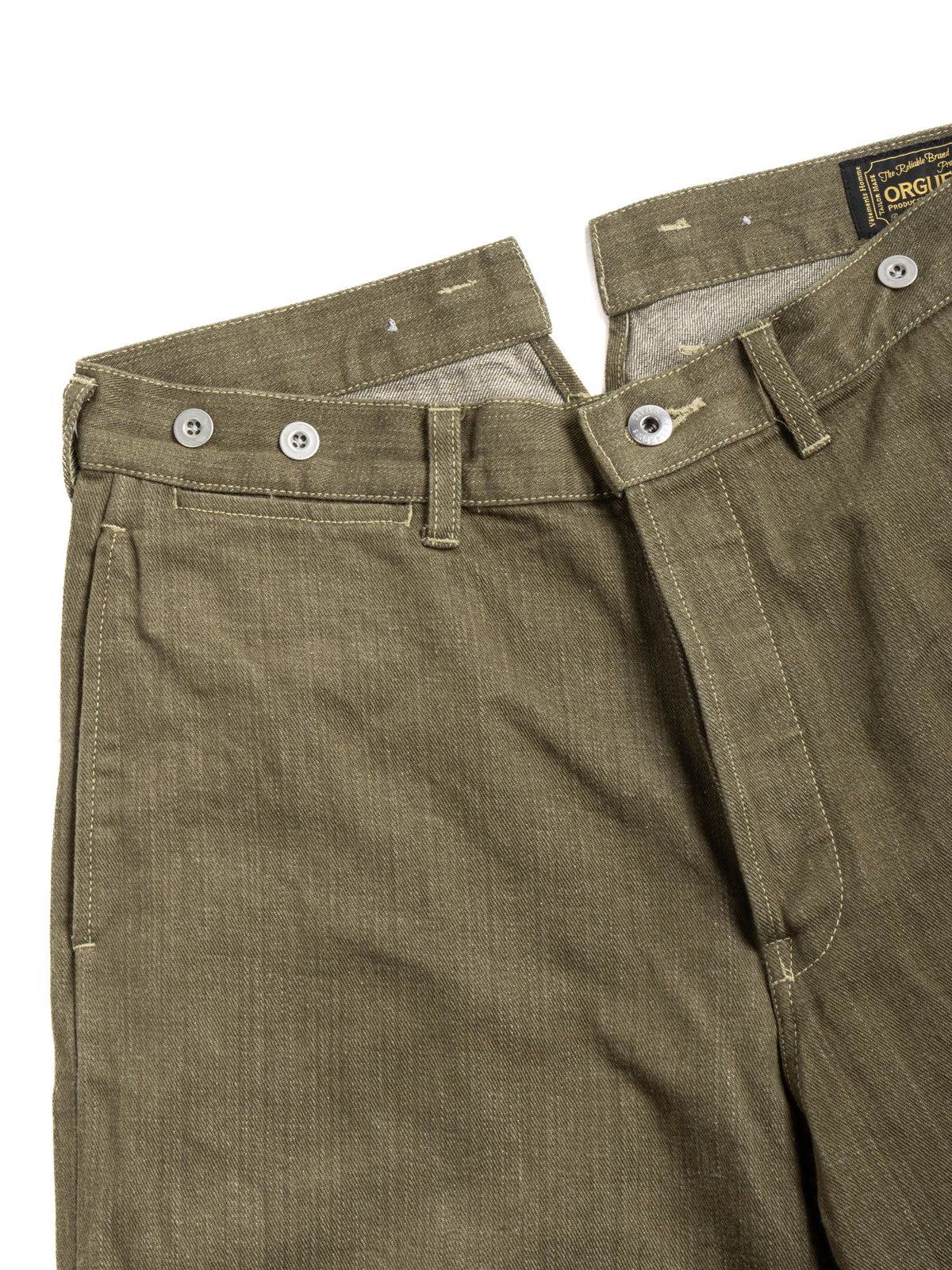 OR–1114 GREEN DENIM WORK PANTS - Image 2