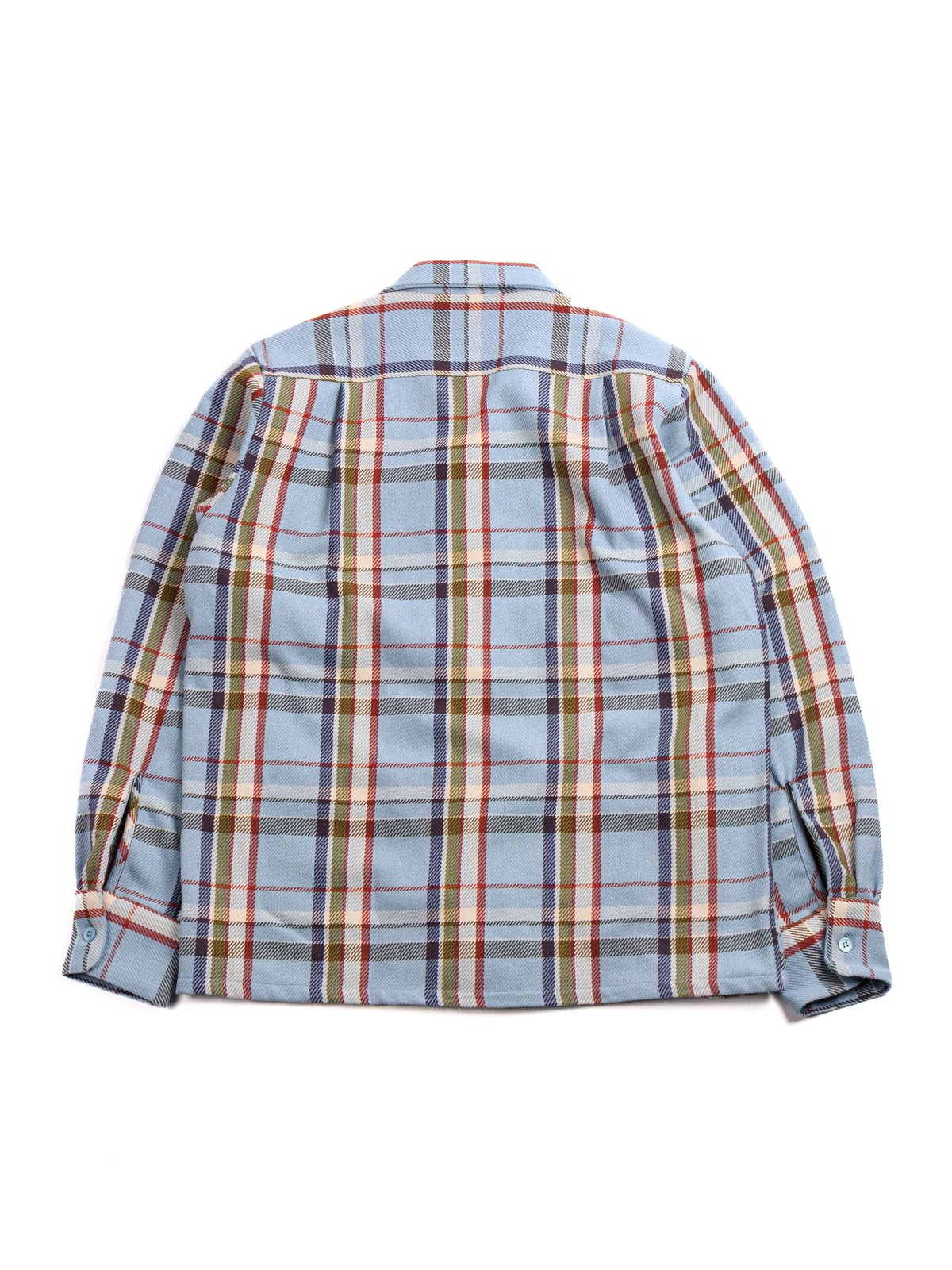 6 POCKET CLASSIC PLAID COTTON PLAID TWILL LIGHT BLUE - Image 4
