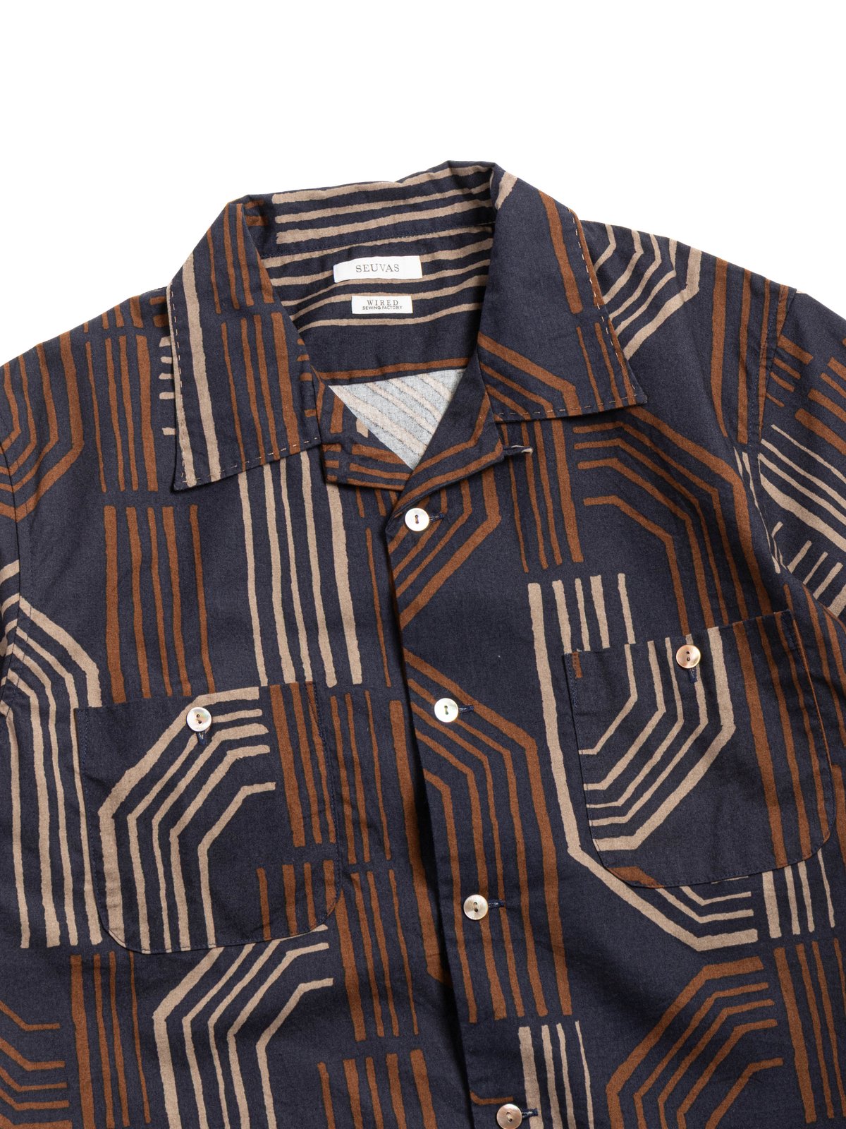 (SV&ndash;SH&ndash;035) PRINT HOLIDAY SHIRT NAVY - Image 2
